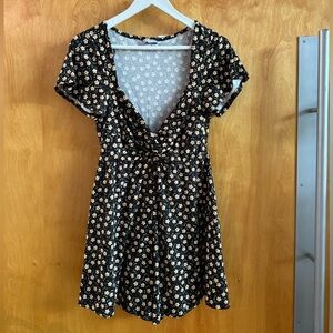 Black floral romper Urban Outfitters
